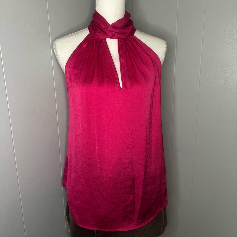 Anne Klein Pink Satin Halter Top NWT | Date Night Y2K Glam Size S